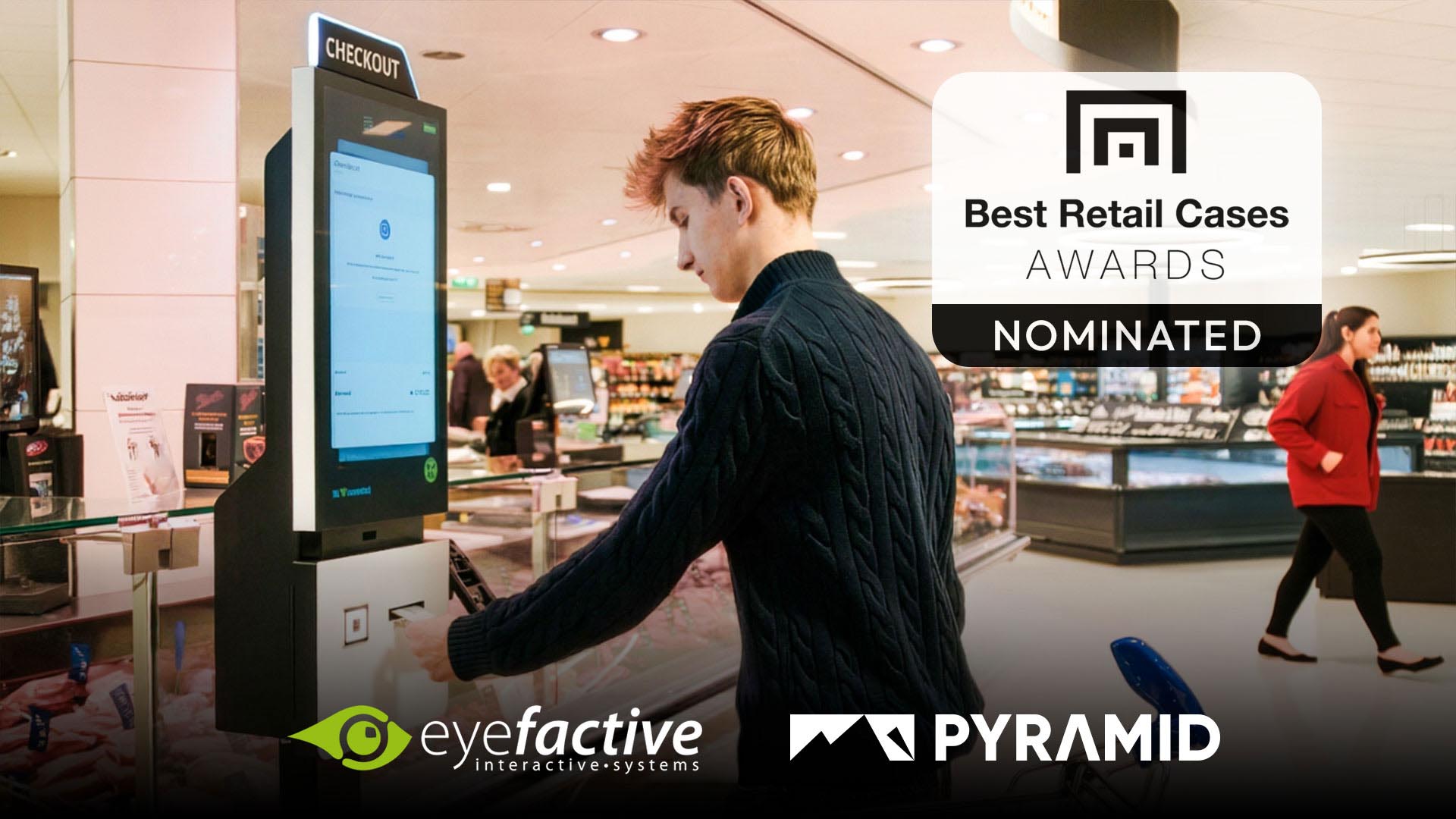 POLYTOUCH® SWIFT 24 as the EDEKA EasyOrder terminal for self-service ordering at the fresh food counter—nominated for the Best Retail Cases Award 2026.