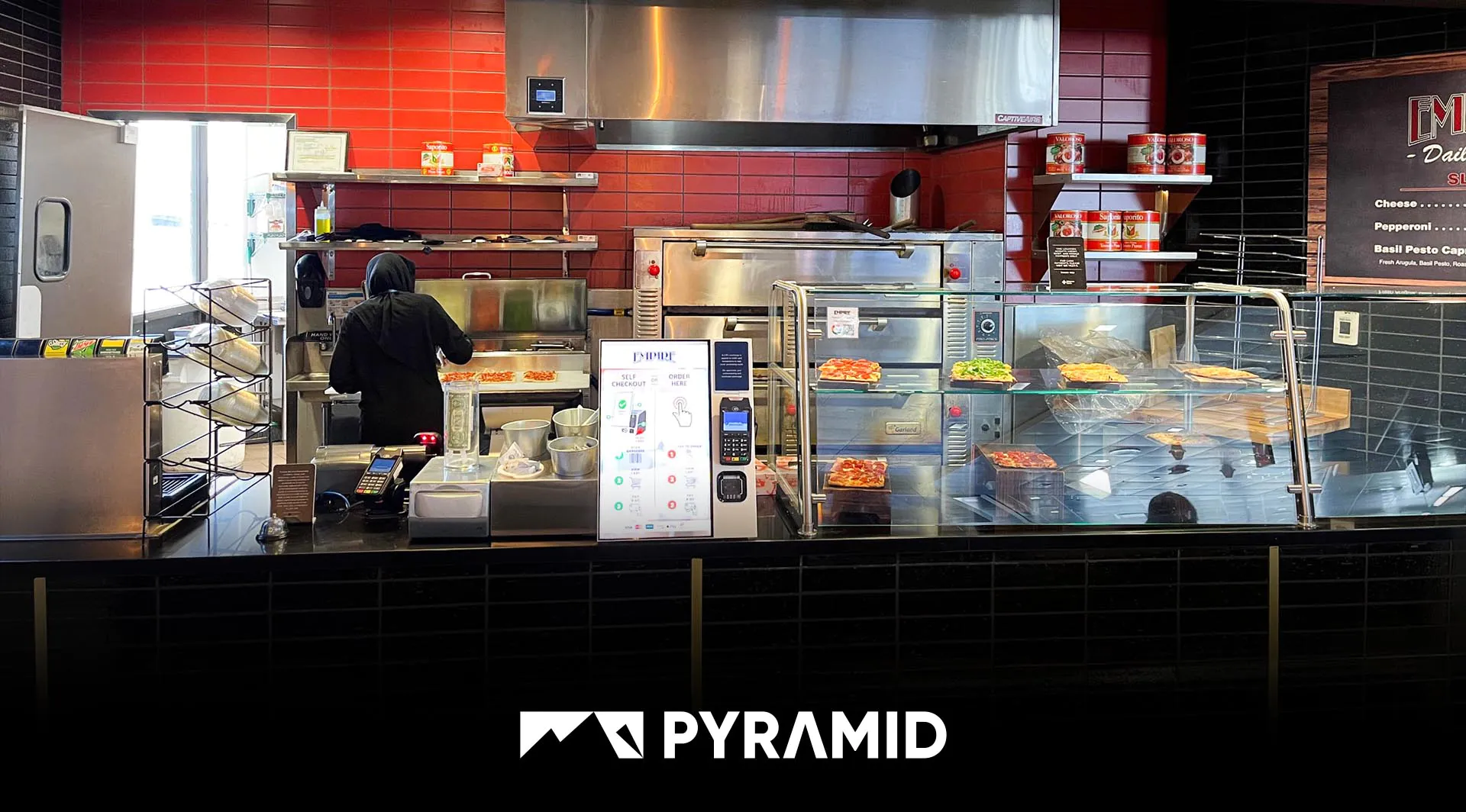 POLYTOUCH® Self-Service Kiosk in an airport restaurant in the U.S.
